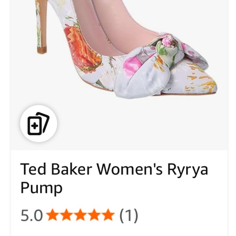 Ted Baker Floral Heels with Bow Accent